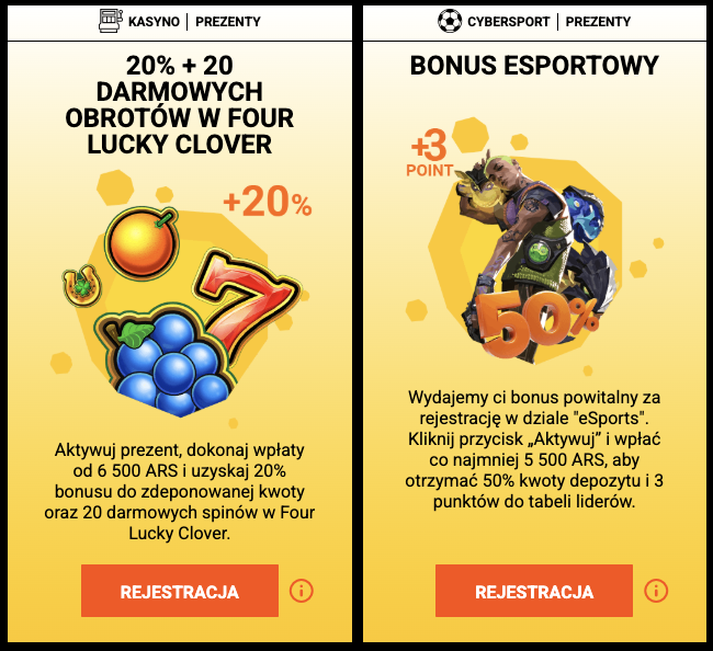 Bonusy i promocje